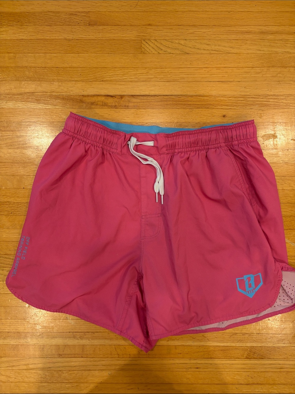 Men's Athletic Pink Performance Shorts with Drawstring Waist
